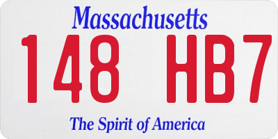 MA license plate 148HB7