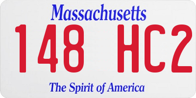 MA license plate 148HC2