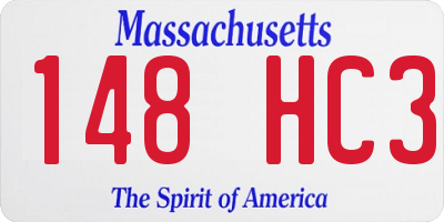 MA license plate 148HC3
