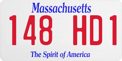 MA license plate 148HD1