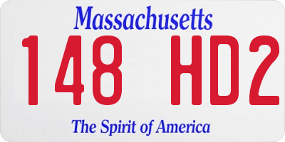 MA license plate 148HD2