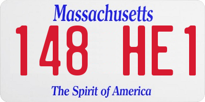 MA license plate 148HE1