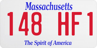 MA license plate 148HF1