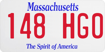 MA license plate 148HG0
