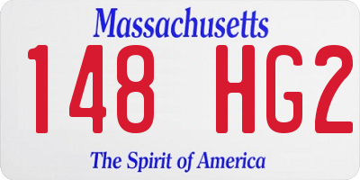 MA license plate 148HG2