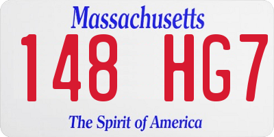 MA license plate 148HG7