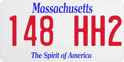 MA license plate 148HH2