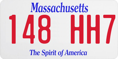 MA license plate 148HH7