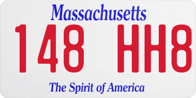 MA license plate 148HH8