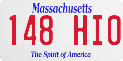 MA license plate 148HI0
