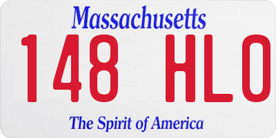 MA license plate 148HL0
