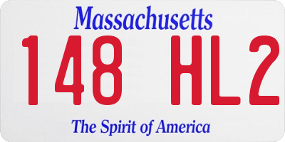 MA license plate 148HL2