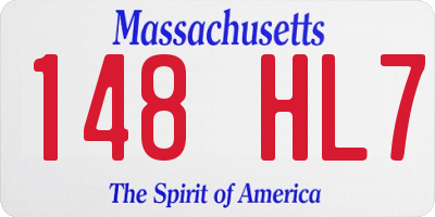 MA license plate 148HL7