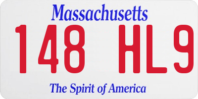 MA license plate 148HL9