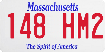 MA license plate 148HM2