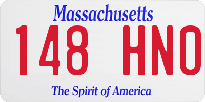 MA license plate 148HN0