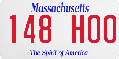 MA license plate 148HO0
