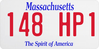 MA license plate 148HP1