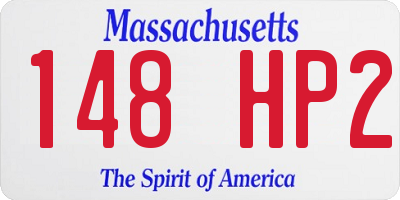 MA license plate 148HP2