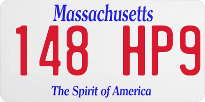 MA license plate 148HP9