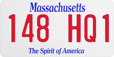 MA license plate 148HQ1