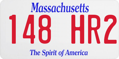 MA license plate 148HR2