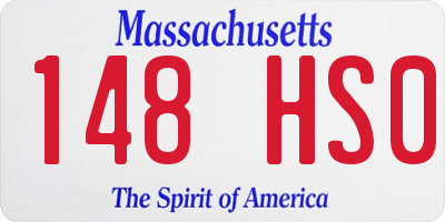 MA license plate 148HS0