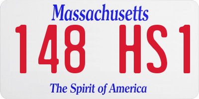 MA license plate 148HS1