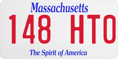 MA license plate 148HT0