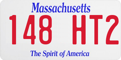 MA license plate 148HT2