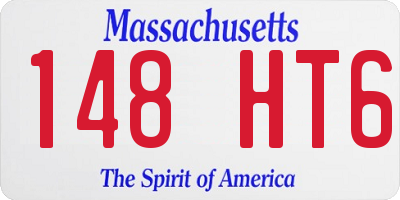 MA license plate 148HT6