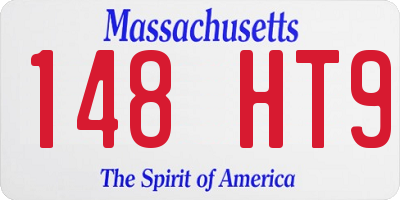 MA license plate 148HT9