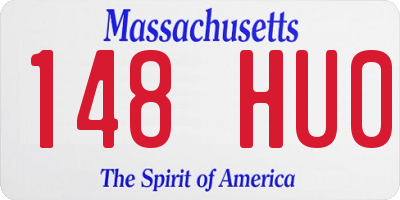 MA license plate 148HU0