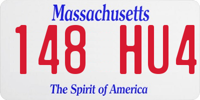 MA license plate 148HU4