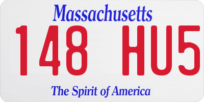 MA license plate 148HU5
