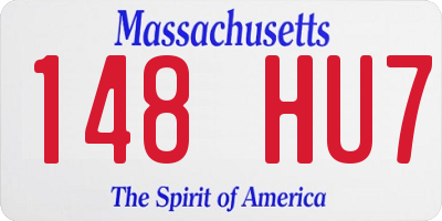 MA license plate 148HU7