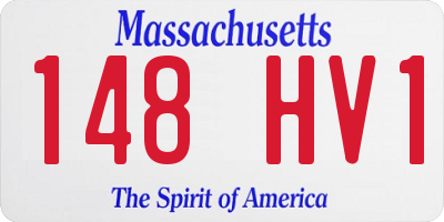 MA license plate 148HV1