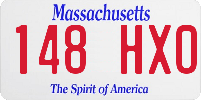 MA license plate 148HX0