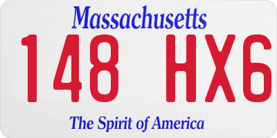MA license plate 148HX6
