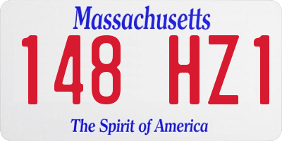 MA license plate 148HZ1