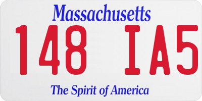 MA license plate 148IA5