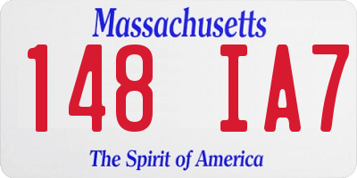 MA license plate 148IA7