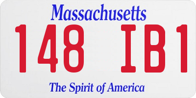 MA license plate 148IB1