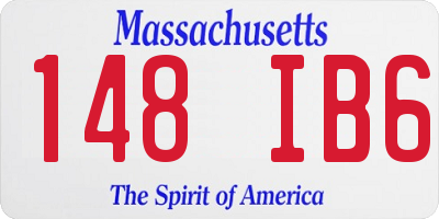 MA license plate 148IB6