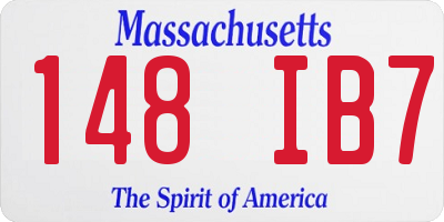 MA license plate 148IB7