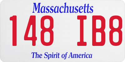 MA license plate 148IB8
