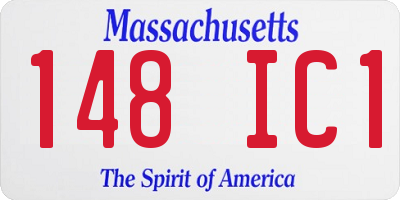 MA license plate 148IC1