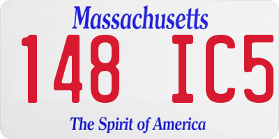 MA license plate 148IC5