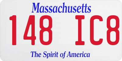 MA license plate 148IC8
