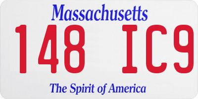 MA license plate 148IC9